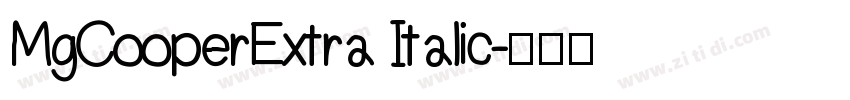 MgCooperExtra Italic字体转换